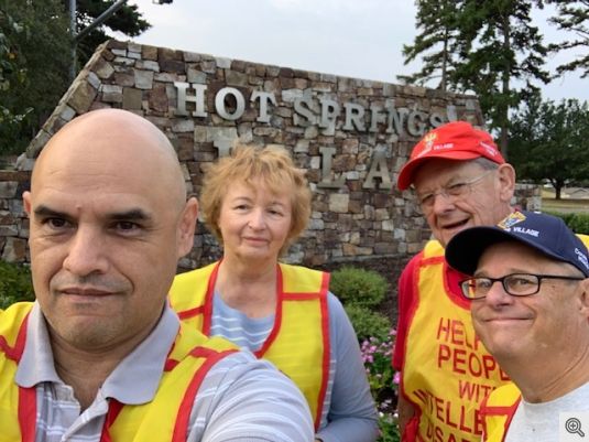 Knights of Columbus Volunteers working the West Gate Friday Morning for CPID