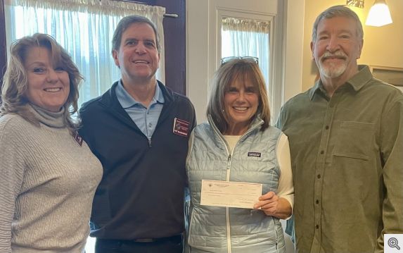 Pictured from left to right: Bea McGannon; Pat McGannon, AR State special Olympics Director; Terri Weir, Special Olympics AR CEO; Gary Wolfer, Grand Knight