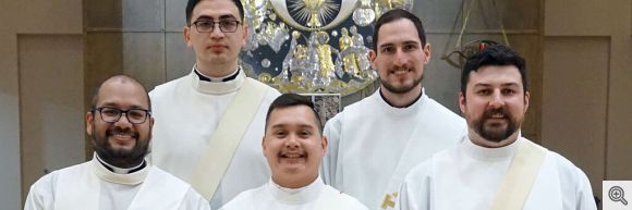 L_R Deacon Emmanuel Torres, Deacon Omar Galvan, Deacon Alex Smith, Deacon Ben Riley, Deacon Brian Cundall