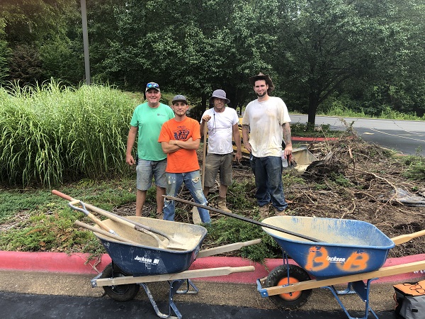 Work Crew Pictured from L-R: Randy Godwin, Shane Clark, Mike Miller, Terry Hopson